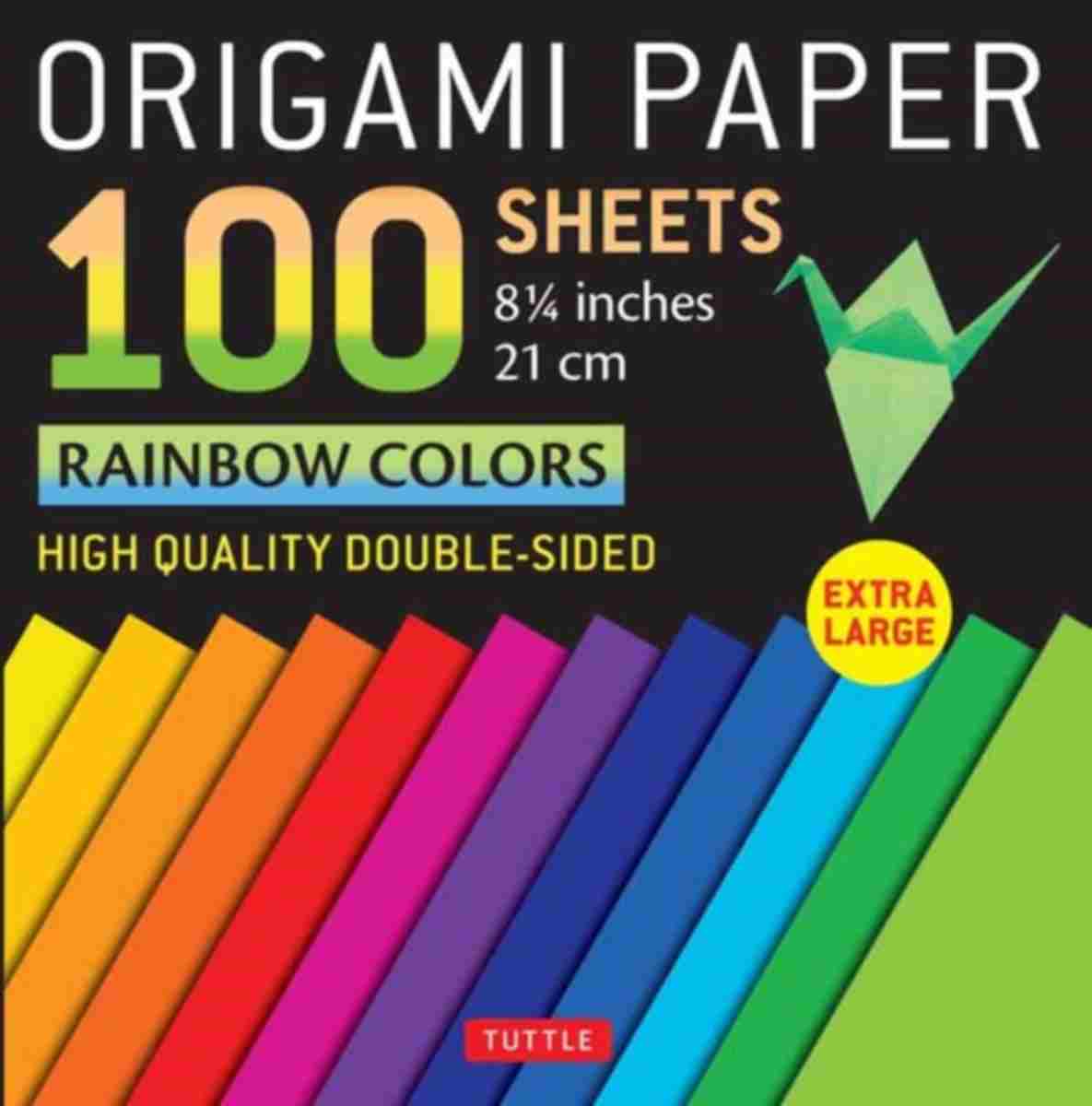 Paper Color Combos Origami Paper 100 Sheets Rainbow Colors // Extra Large Double-sided ...